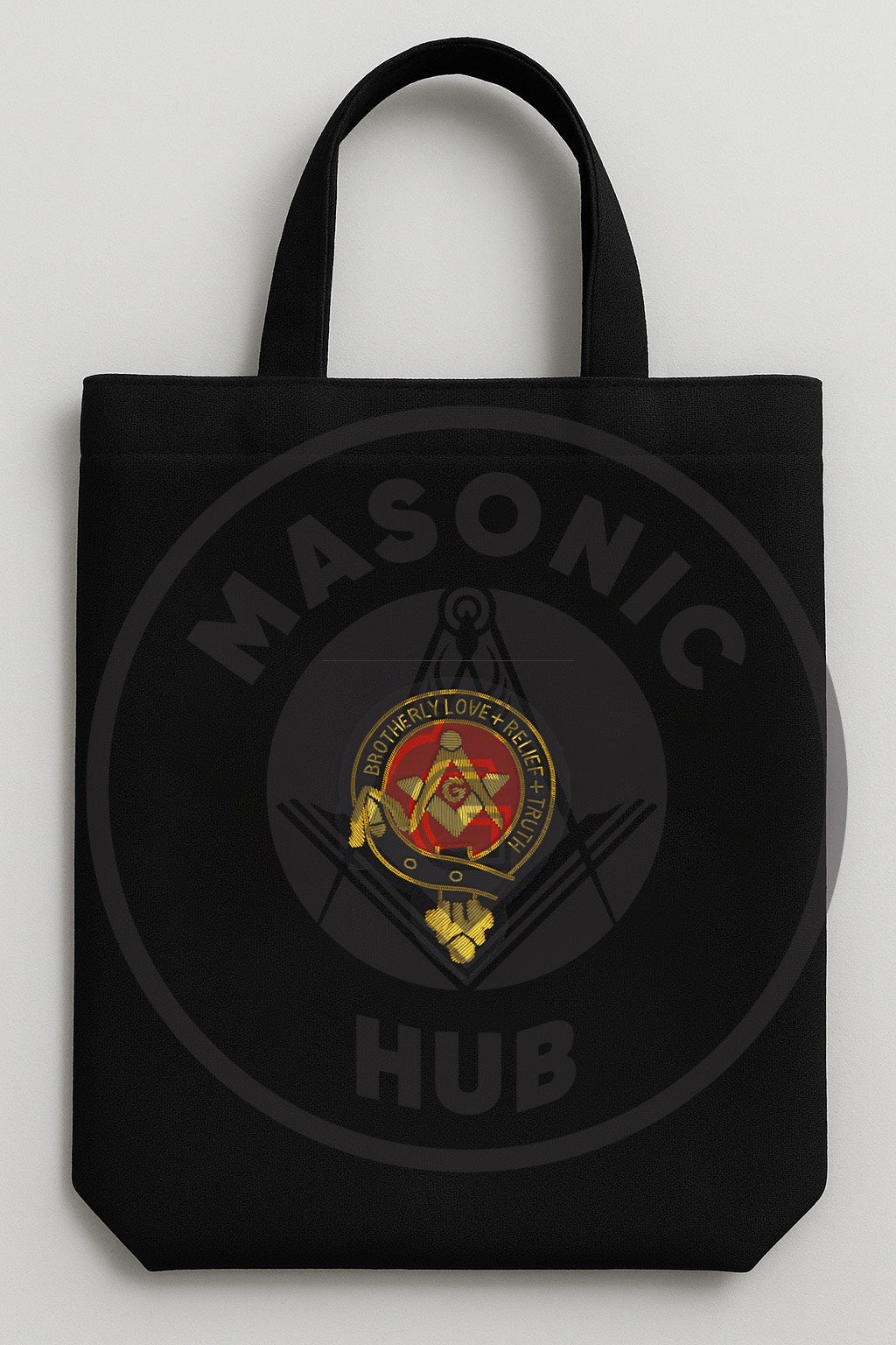 Handmade Masonic Brotherly Love Bullion Embroidered Badge – Sew-On or Glue On