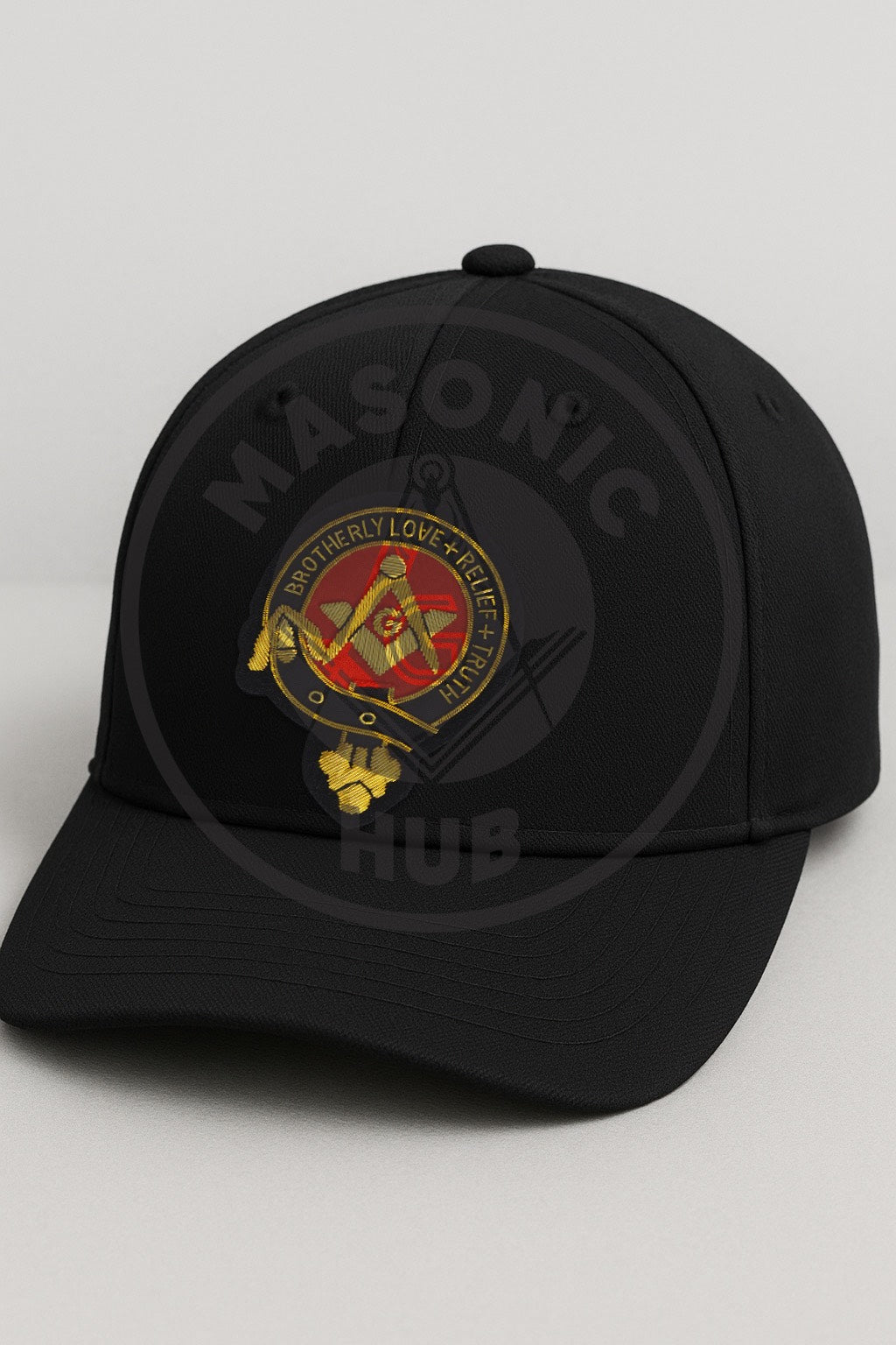 Handmade Masonic Brotherly Love Bullion Embroidered Badge – Sew-On or Glue On