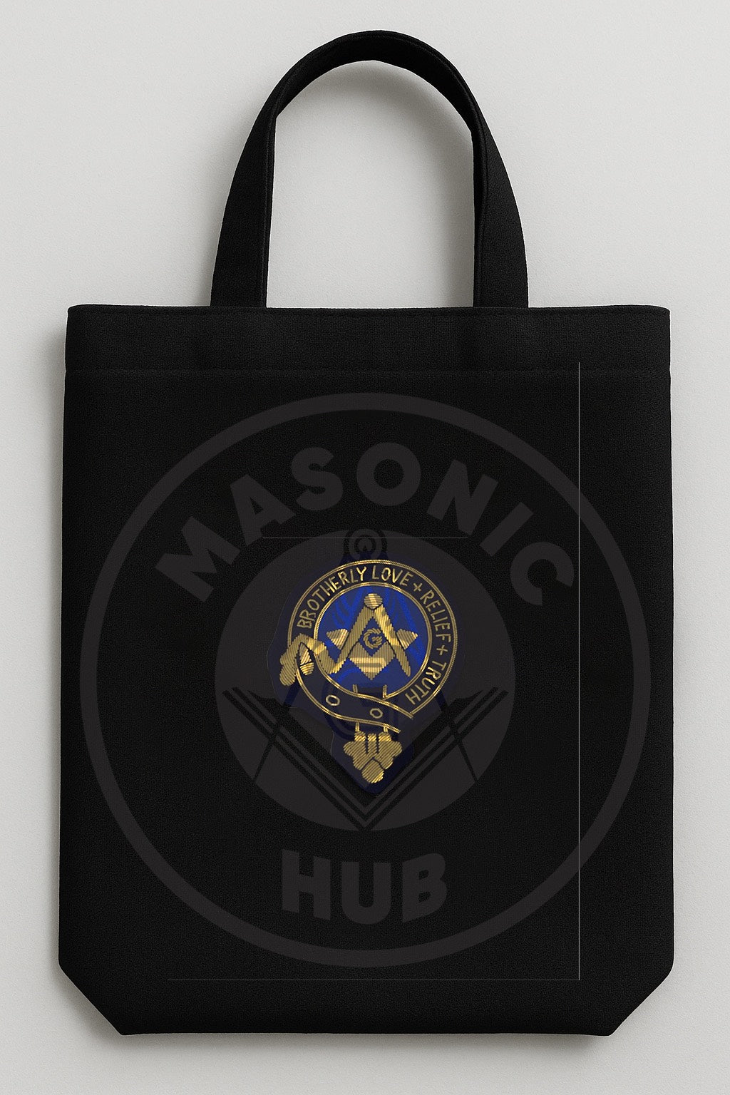 Handmade Masonic Brotherly Love Bullion Embroidered Badge – Sew-On or Glue On