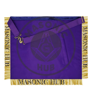 Masonic Grand Lodge Marshal Regalia Set – Hand-Embroidered Lambskin Apron Masonic Hub