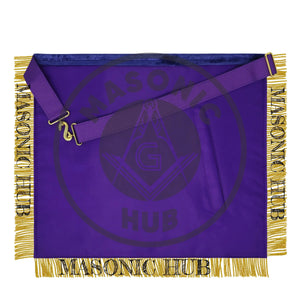 Grand Lodge Officer Aprons Set of 12 – Freemason Lambskin Regalia with Gold Bullion Hand Embroidery, Chain Collars & Jewels Masonic Hub