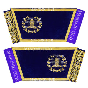 Masonic Grand Lodge Senior Warden Cuffs Set – Hand Embroidered Gold Bullion Masonic Hub