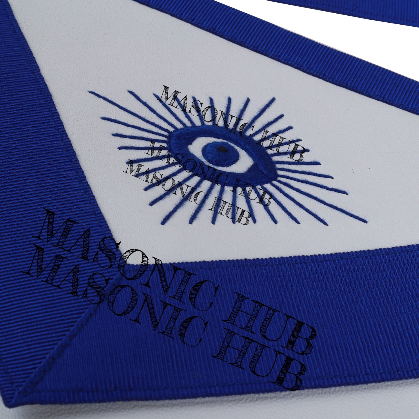 Masonic Master Mason Apron Lambskin Blue Silk Wreath & Grapes Freemason Regalia