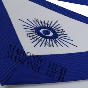 Masonic Master Mason Apron Lambskin Blue Silk Wreath & Grapes Freemason Regalia My Store