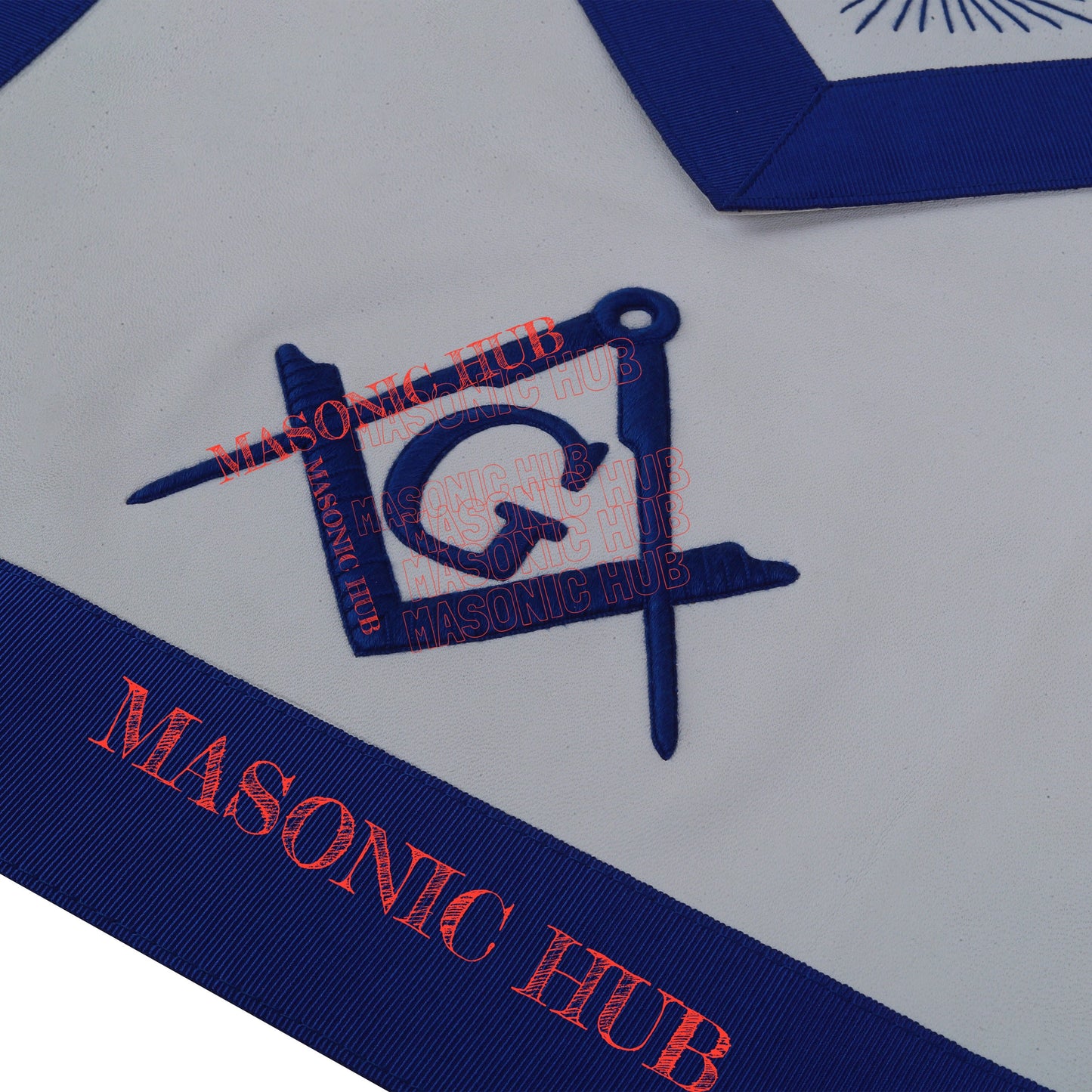 Masonic Master Mason Lambskin Apron Third Degree Blue Silk Embroidery Freemason