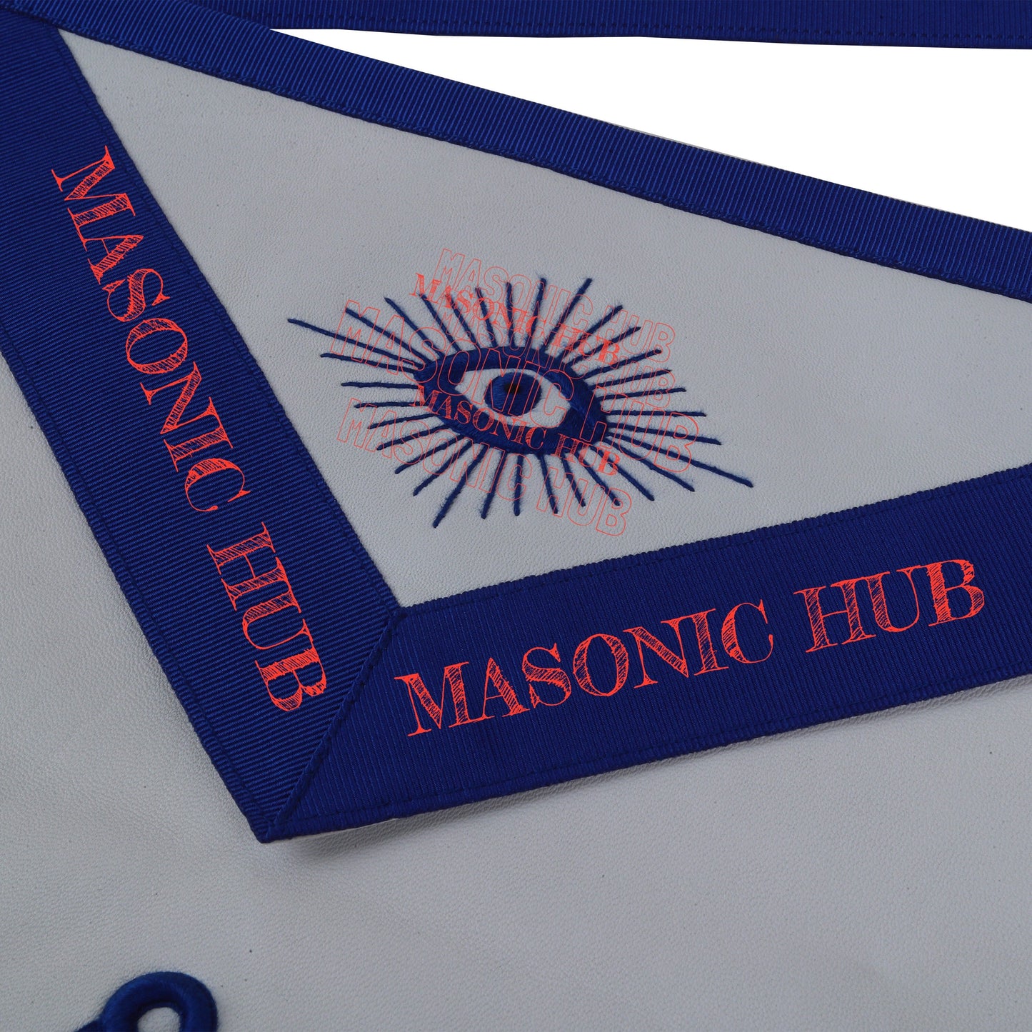 Masonic Master Mason Lambskin Apron Third Degree Blue Silk Embroidery Freemason