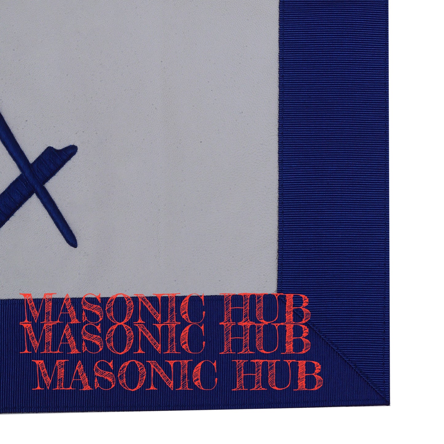 Masonic Master Mason Lambskin Apron Third Degree Blue Silk Embroidery Freemason