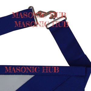 Masonic Master Mason Lambskin Apron Third Degree Blue Silk Embroidery Freemason My Store