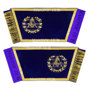Masonic Grand Lodge Junior Deacon Cuffs Set – Hand Embroidered Gold Bullion Masonic Hub