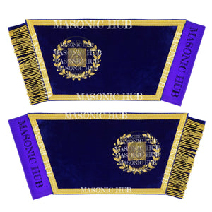 Masonic Grand Lodge Lecturer Cuffs Set – Hand Embroidered Gold Bullion Masonic Hub