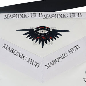 Masonic Past Master Tools Apron - Lambskin & Silk Threads - Hand Embroidered My Store