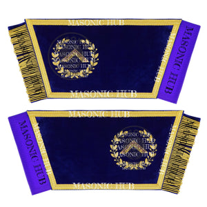 Masonic Grand Lodge Worshipful Master Cuffs Set – Hand Embroidered Gold Bullion Masonic Hub
