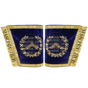 Masonic Grand Lodge Worshipful Master Cuffs Set – Hand Embroidered Gold Bullion Masonic Hub