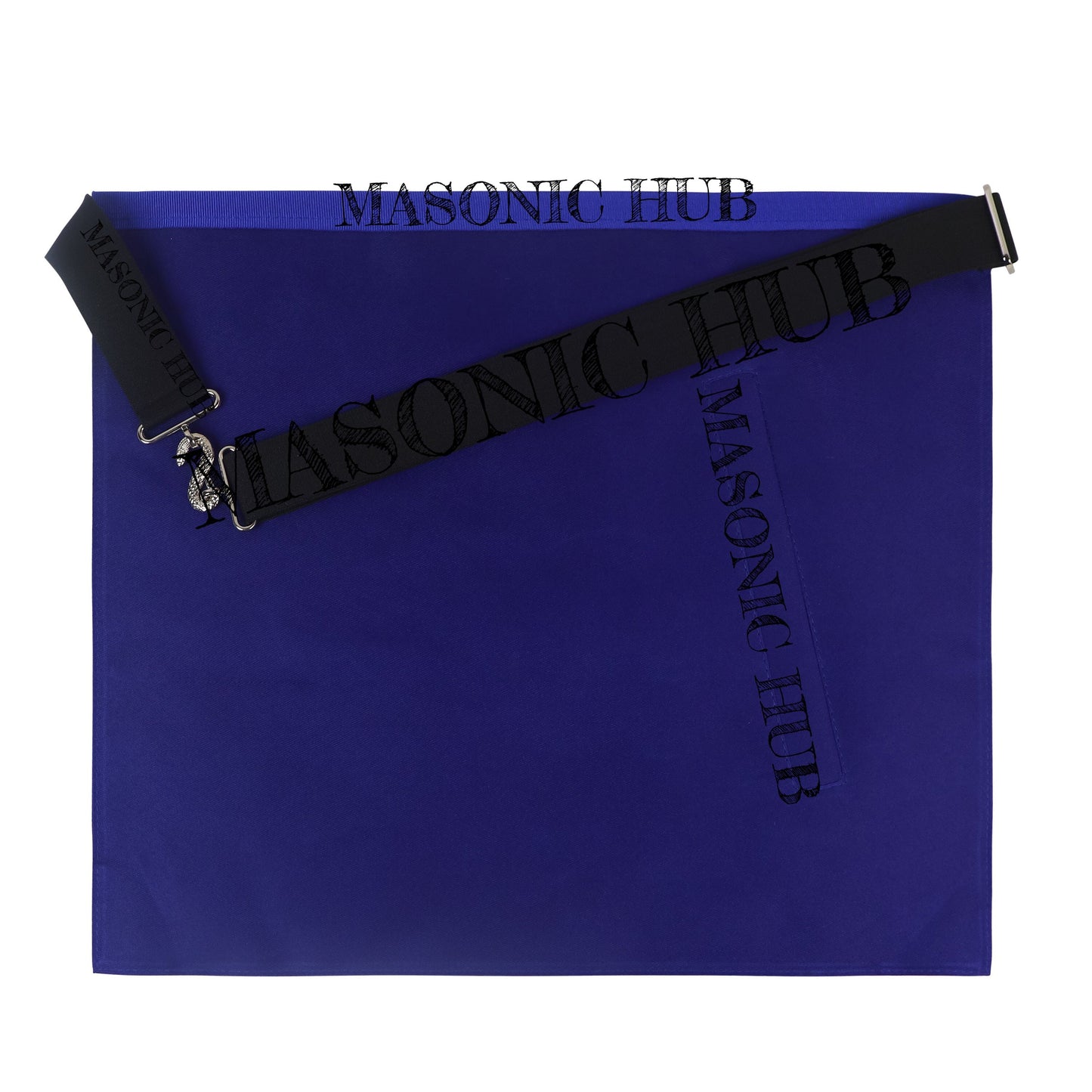 Masonic Past Master Working Tools Apron - Lambskin & Silk Threads - Hand Embroidered