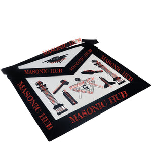 Handmade Masonic Master Mason Apron - Lambskin with Working Tools Embroidery My Store