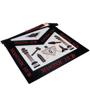 Handmade Masonic Master Mason Apron - Lambskin with Working Tools Embroidery My Store