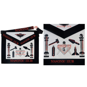 Handmade Masonic Master Mason Apron - Lambskin with Working Tools Embroidery My Store
