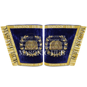 Masonic Grand Lodge Chaplain Regalia Set – Hand Embroidered Lambskin Apron, Collar, Jewel & Cuffs – Gold Bullion Finish Masonic Hub