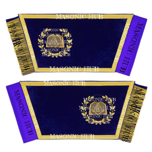 Masonic Grand Lodge Chaplain Officer Cuffs Set – Hand Embroidered Gold Bullion Masonic Hub