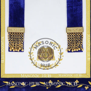 Masonic Grand Lodge Chaplain Regalia Set – Hand Embroidered Lambskin Apron, Collar, Jewel & Cuffs – Gold Bullion Finish Masonic Hub