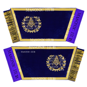 Masonic Grand Lodge Senior Decon Cuffs Set Hand Embroidered Gold Bullion Masonic Hub