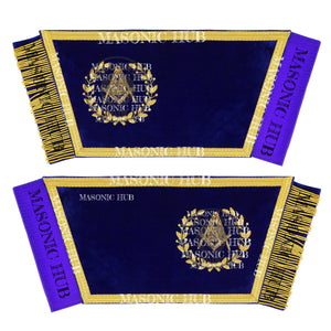 Masonic Grand Lodge Senior Decon Cuffs Set Hand Embroidered Gold Bullion Masonic Hub