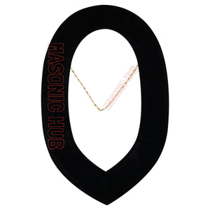 Knights Templar Masonic Regalia Metal Chain Collar with Black Velvet Gold Plated Masonic Hub