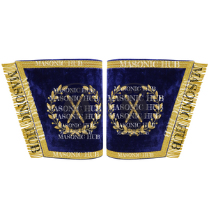 Masonic Grand Lodge Master of Ceremonie Cuffs Set Hand Embroidered Gold Bullion Masonic Hub