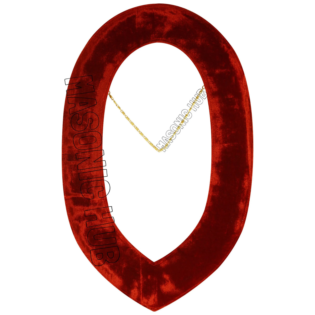 Blue Lodge Working Tools Chain Collar Silver Plated – Red Velvet Backing | Choose Your Jewel (Masonic Regalia) Masonic Hub