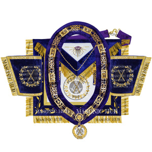 Masonic Grand Lodge Master of Ceremonies Regalia Set – Hand Made Lambskin Apron Masonic Hub