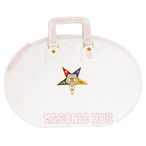 Handcrafted Masonic OES Chain Collar Case Soft Padded Lining With Hand Made Logo Masonic Hub