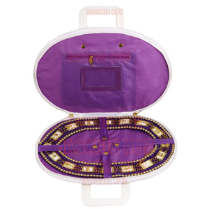 Handcrafted Masonic OES Chain Collar Case Soft Padded Lining With Hand Made Logo Masonic Hub