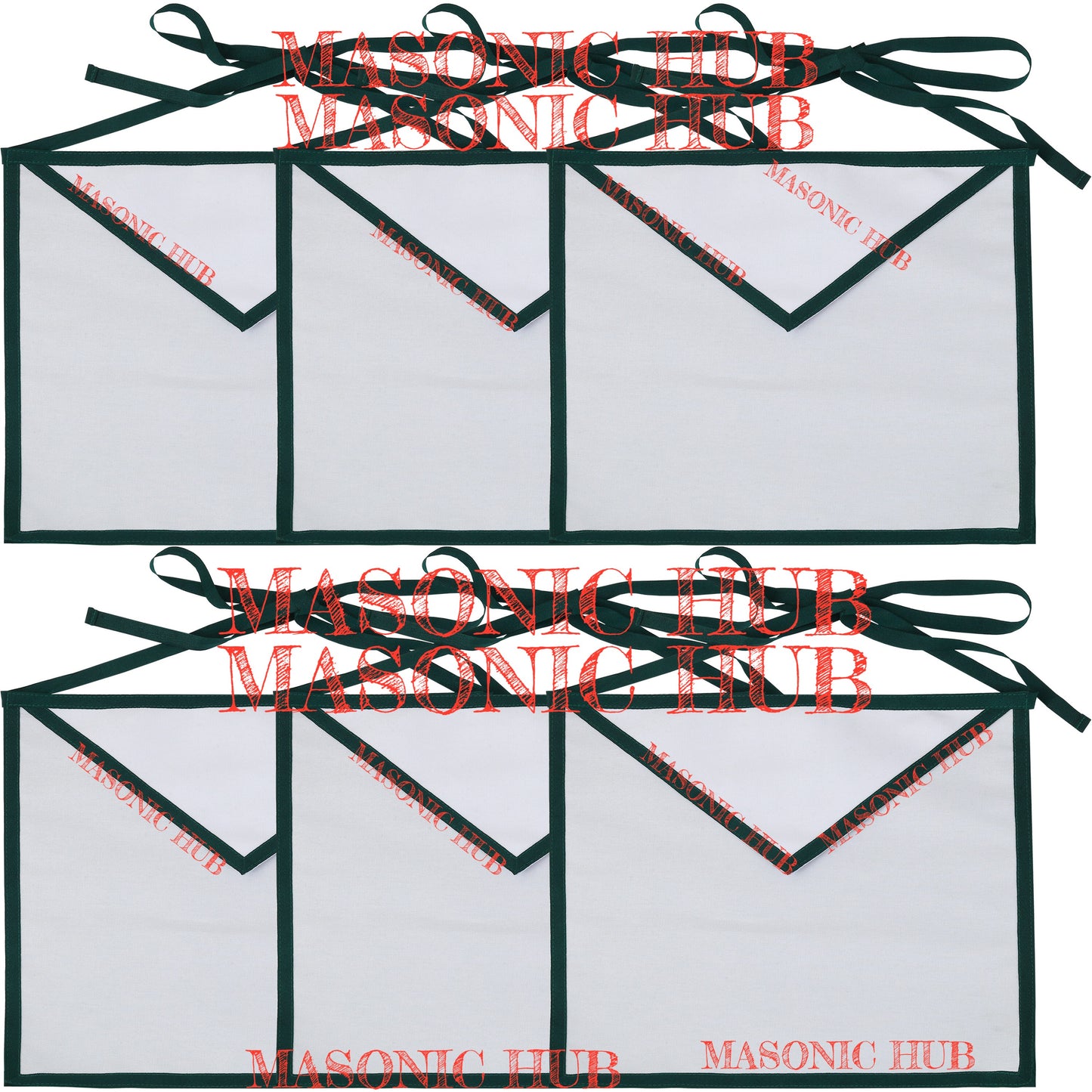 Allied Masonic Degree (AMD) Member Apron – White Cotton Duck Cloth