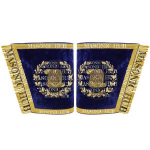 Masonic Grand Lodge Orator Cuffs Set – Hand-Embroidered with Gold Bullion Masonic Hub