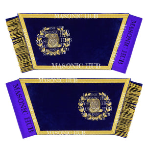 Masonic Grand Lodge Orator Cuffs Set – Hand-Embroidered with Gold Bullion Masonic Hub