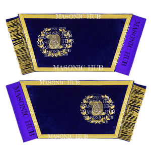 Masonic Grand Lodge Orator Cuffs Set – Hand-Embroidered with Gold Bullion Masonic Hub