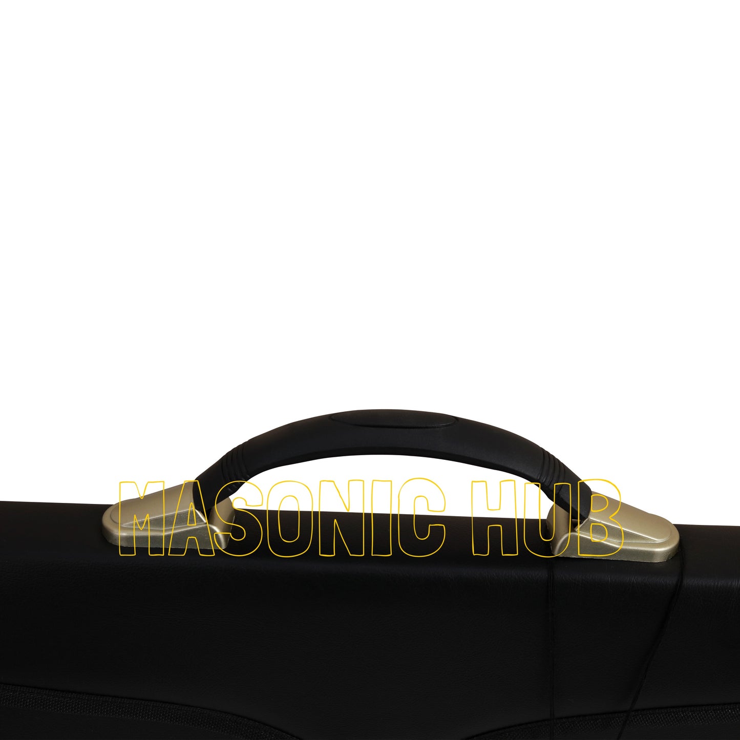 Masonic Regalia Black File Case For WM/MM Apron with Hard Handle & G Logo-BLACK