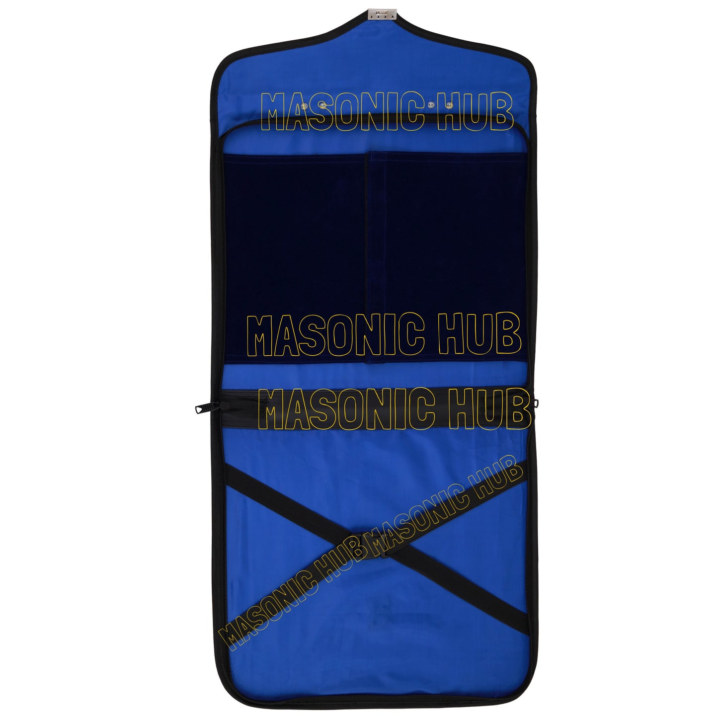 Masonic Regalia Black File Case For WM/MM Apron with Hard Handle & G Logo-BLACK