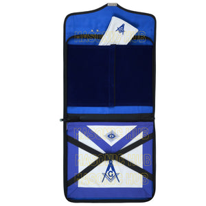 Masonic Regalia Black File Case For WM/MM Apron with Hard Handle & G Logo-BLACK Masonic Hub