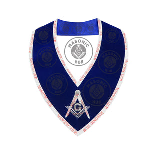 Masonic Master Mason Collar – Blue Velvet Blue Lodge Officer Freemason Regalia Masonic Hub