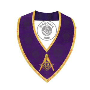 Masonic Master Mason Collar – Purple Velvet Blue Lodge Officer Freemason Regalia Masonic Hub