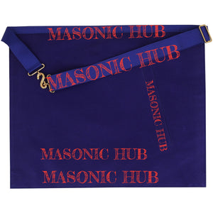 Masonic Master Mason Apron - with Compass & Square, Sunburst, Black Eye & Pillar My Store