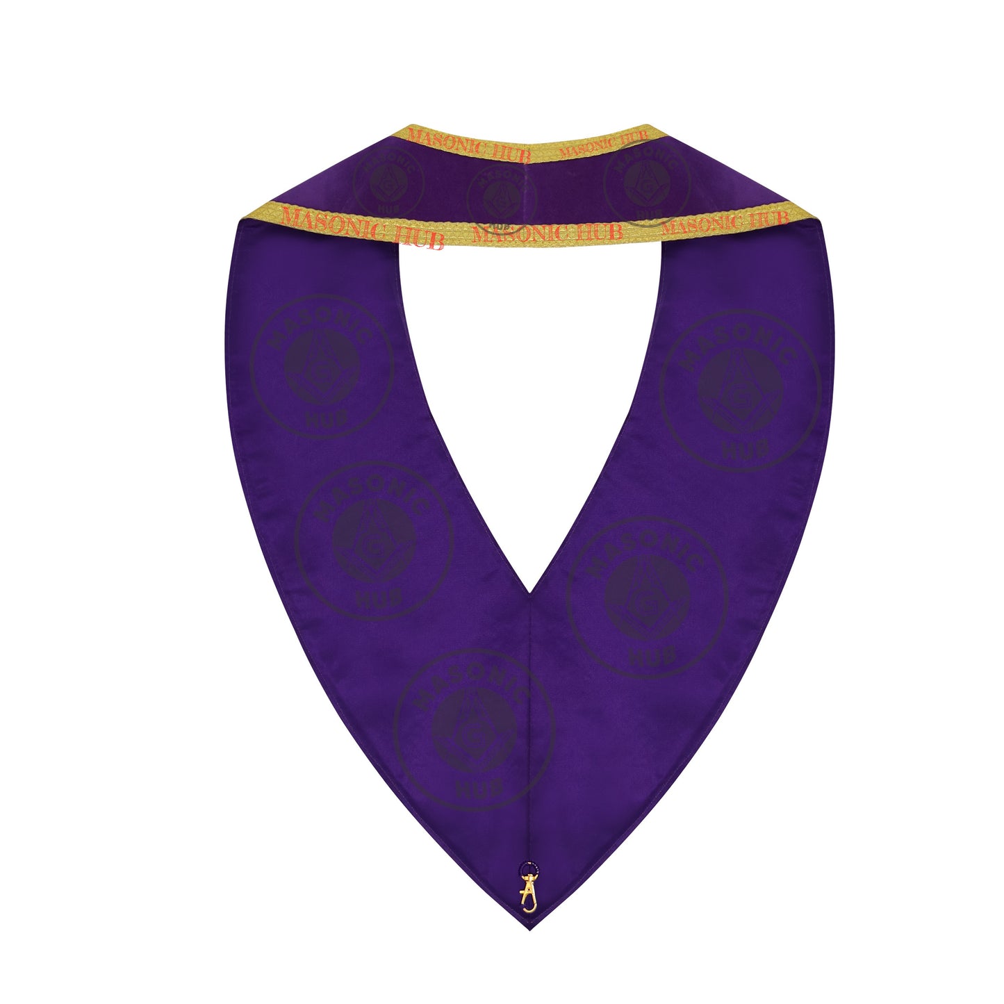 Masonic Master Mason Collar – Purple Velvet Blue Lodge Officer Freemason Regalia