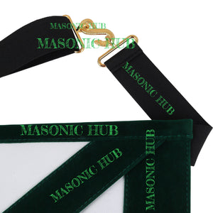 Hand-Embroidered Allied Masonic Degree (AMD) Officer Apron - Sentinel Regalia My Store
