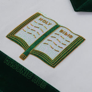 Hand-Embroidered Allied Masonic Degree (AMD) Officer Apron - Chaplain Regalia My Store