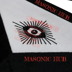 Masonic Master Mason Funeral Apron 100% Lambskin Hand Embroidered+BLACK VELVET Masonic Hub