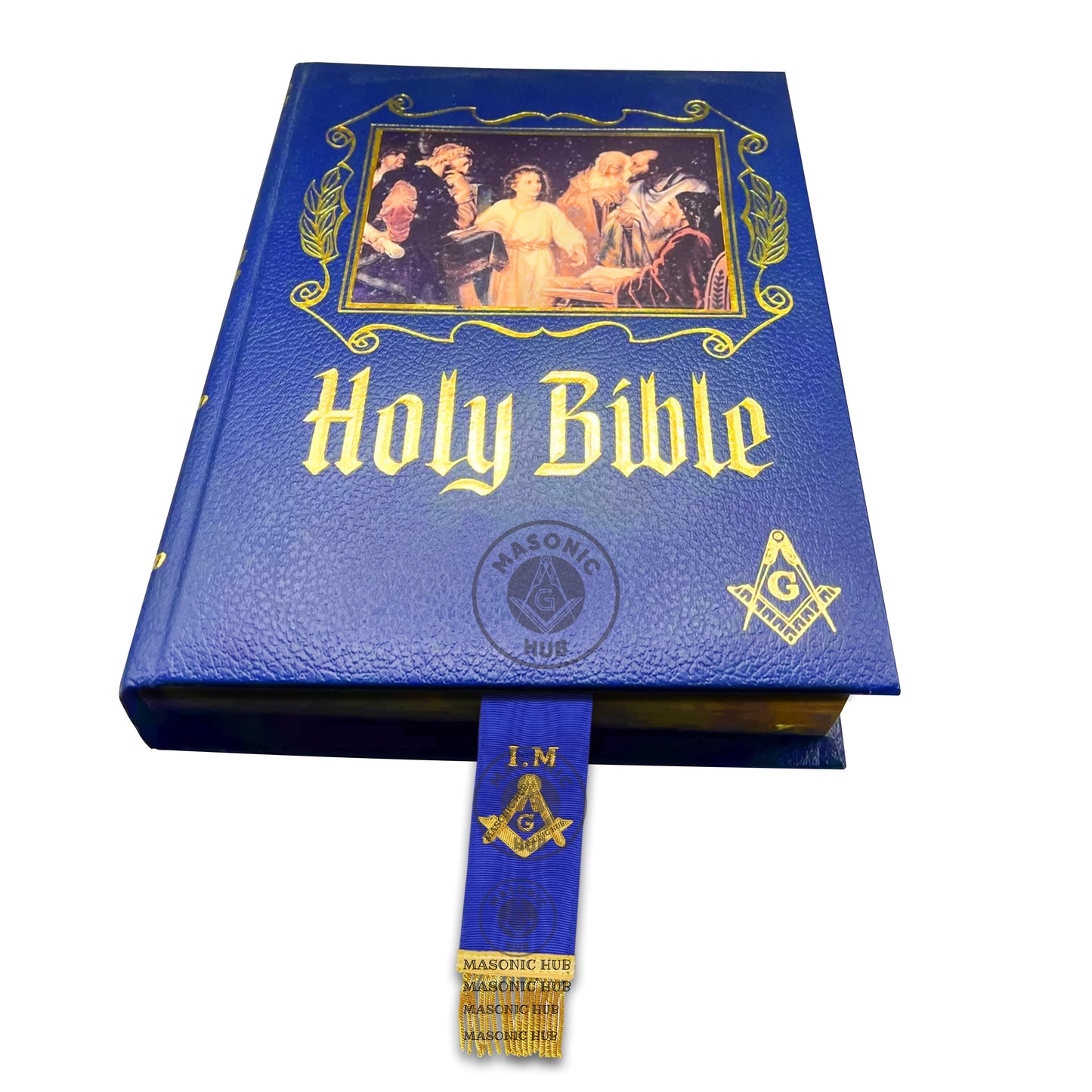 Installed Master (I.M.) Masonic Bible Marker – Hand Embroidered Square & Compass