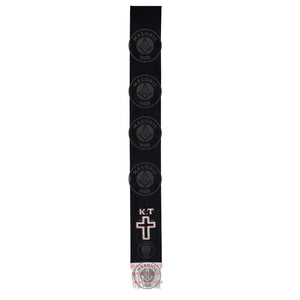 Knight Templar Black Bible Marker – Hand Embroidered Silver Cross Bullion Fringe Masonic Hub
