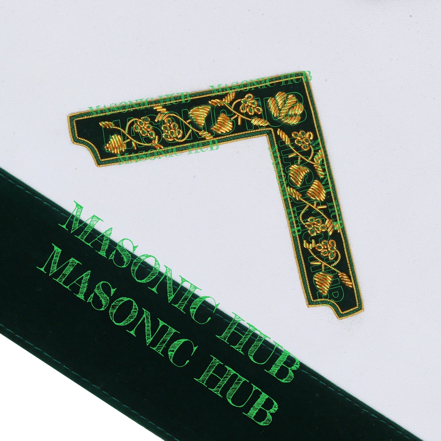 Hand-Embroidered Allied Masonic Degree (AMD) Officer Apron - Worshipful Regalia