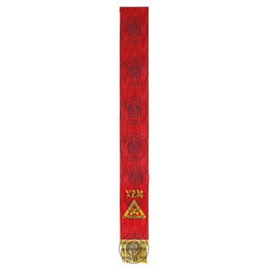 Handmade Royal Arch Bible Marker – Virtual Past Master (VPM) Red Ribbon, Gold Embroidery Masonic Hub